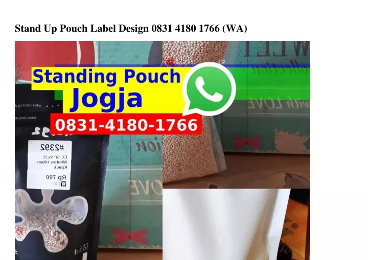 stand up pouch label design 0831 4180 1766 wa