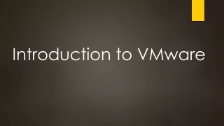 introduction to vmware