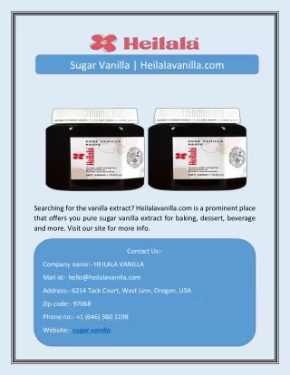sugar vanilla heilalavanilla com