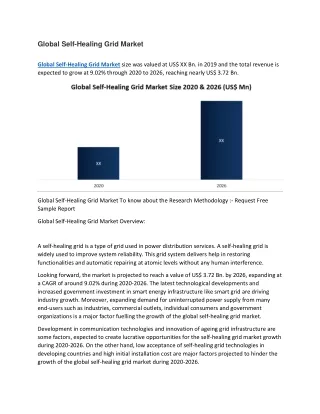 global self healing grid market