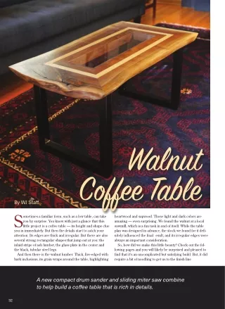 How To Make Walnut Coffee Table