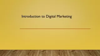 introduction to digital marketing