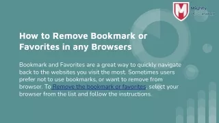 Remove Bookmark