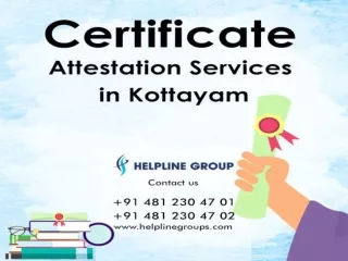 Certificate Attestation in Kottayam