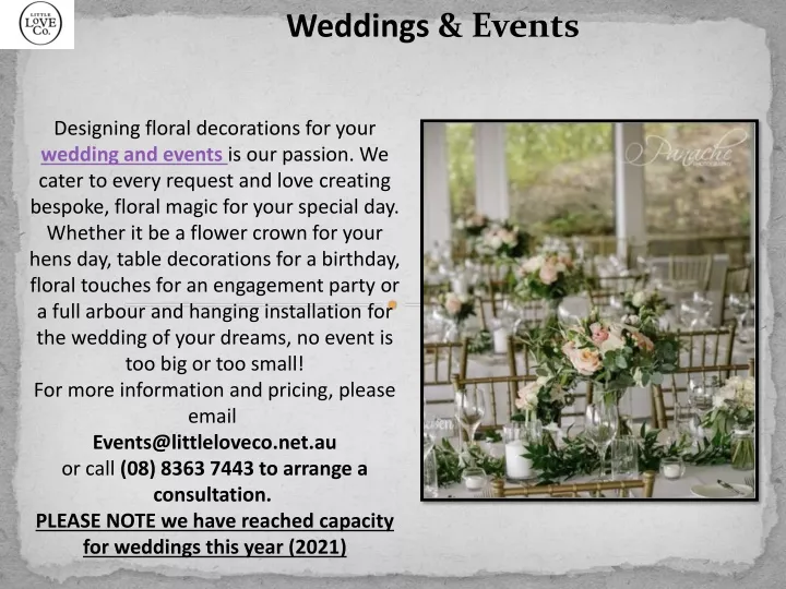 weddings events