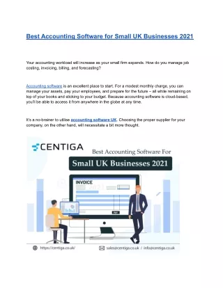 Best Accounting Software for Small UK Businesses 2021