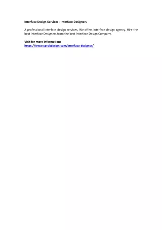 interface design services interface designers