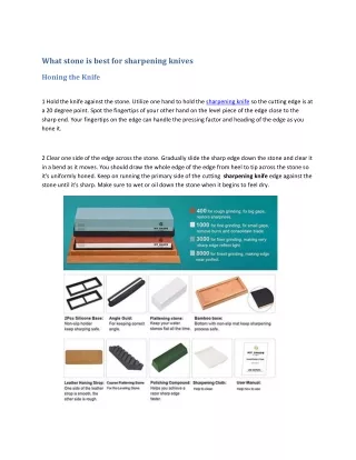 what stone is best for sharpening knives