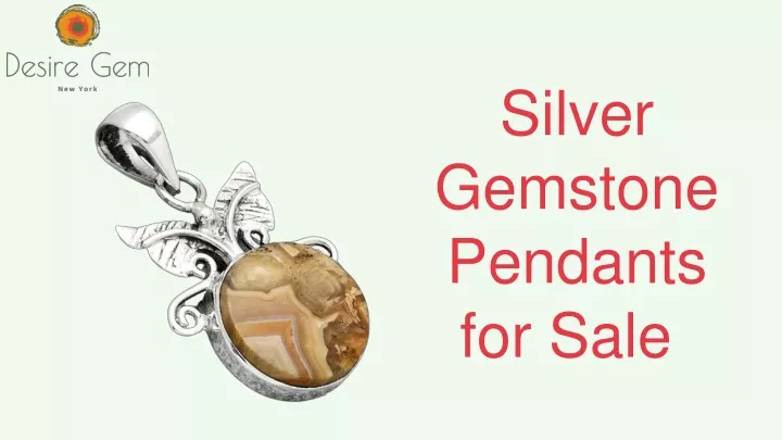 silver gemstone pendants for sale