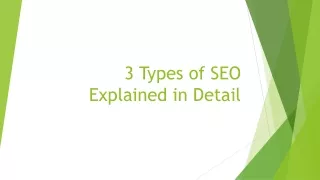 3 Types of SEO Explained in Detail