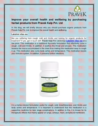improve your overall health and wellbeing
