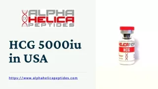 Buy HCG 5000iu in USA - Alpha Helica Peptides