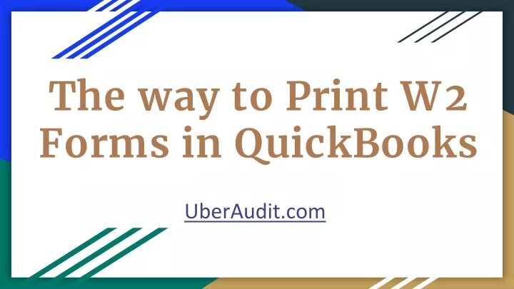 the way to print w2 forms in quickbooks