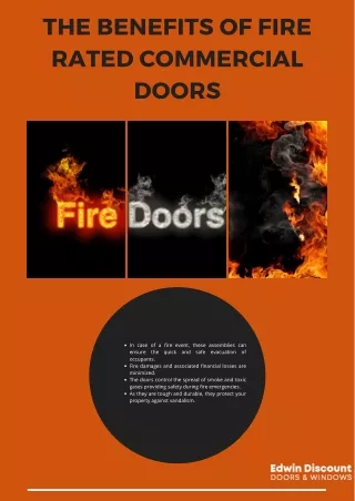 The Benefits Of Fire Rated Commercial Doors
