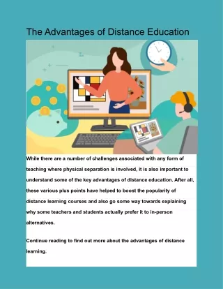 the advantages of distance education