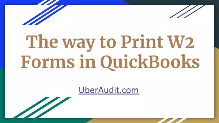 the way to print w2 forms in quickbooks