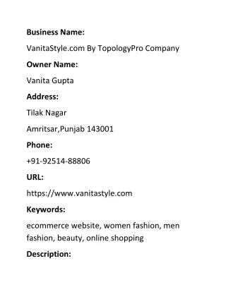 business name