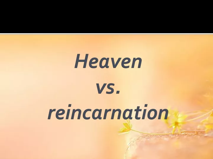 heaven vs reincarnation