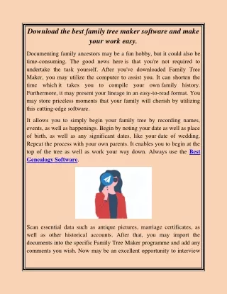 Download the best family tree maker software and make your work easy