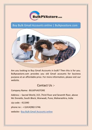 buy bulk gmail accounts online bulkpvastore com