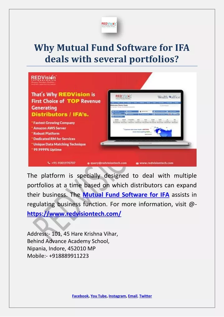 why mutual fund software for ifa deals with