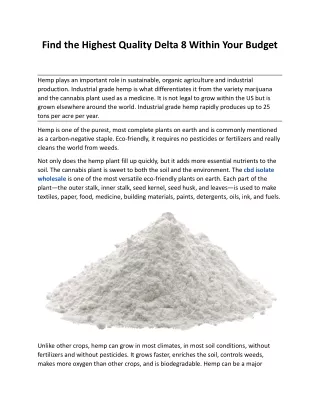 find the highest quality delta 8 within your