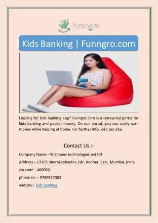 Kids Banking | Funngro.com