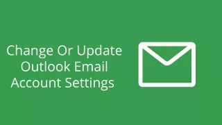 change or update outlook email account settings