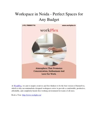 workspace in noida perfect spaces for any budget