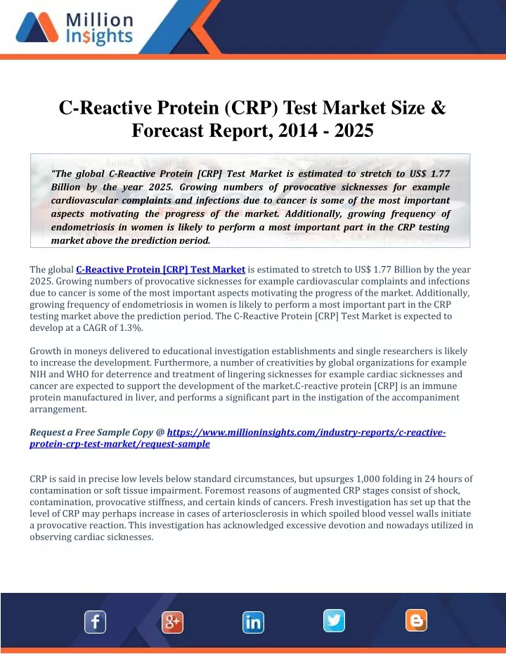 c reactive protein crp test market size forecast