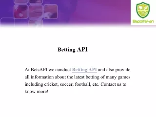 Betting API