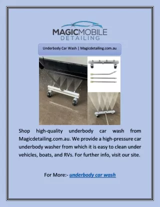 underbody car wash magicdetailing com au