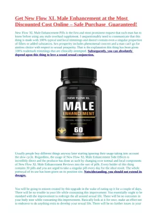 New Flow XL Male Enhancement