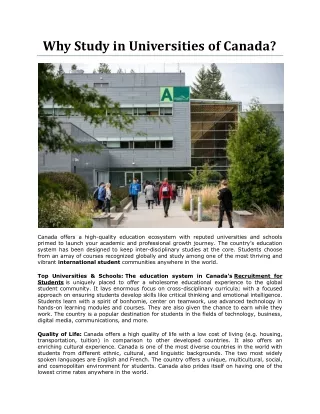 Study in Universities of Canada | Canada University Admission | Aplicar.io