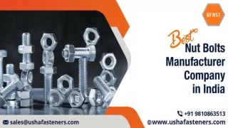 Best Nut Bolt Manufacturer Company in India