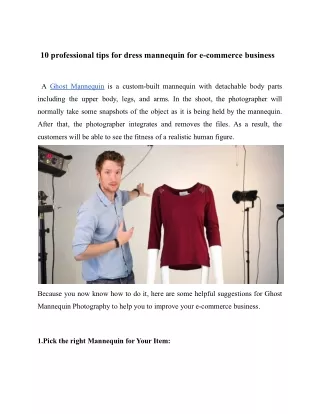 10 professional tips for dress mannequin for e-commerce business.docx