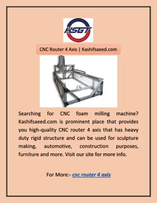 CNC Router 4 Axis | Kashifsaeed.com
