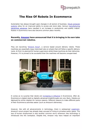 the rise of robots in ecommerce