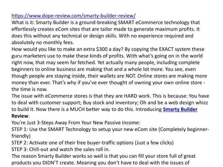 https www dope review com smarty builder review