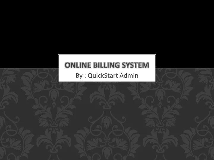 online billing system