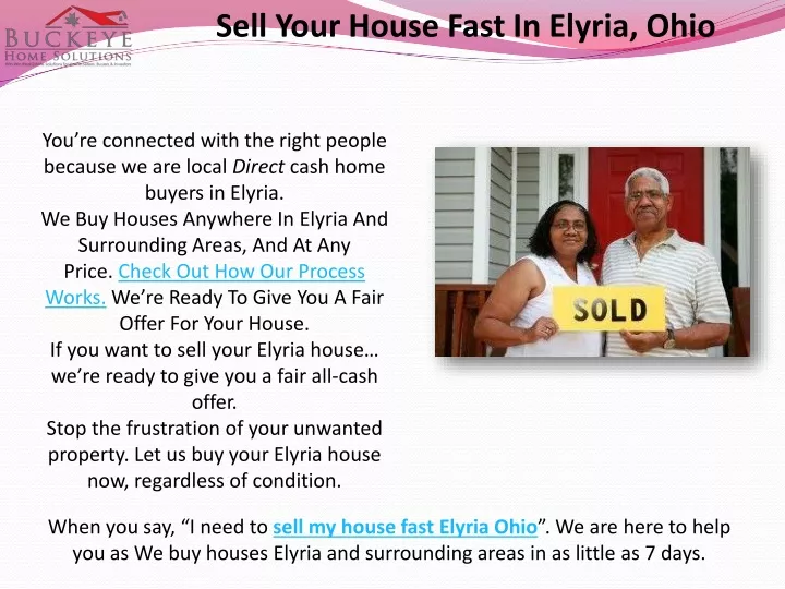 sell your house fast in elyria ohio