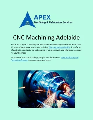 CNC Machining Adelaide