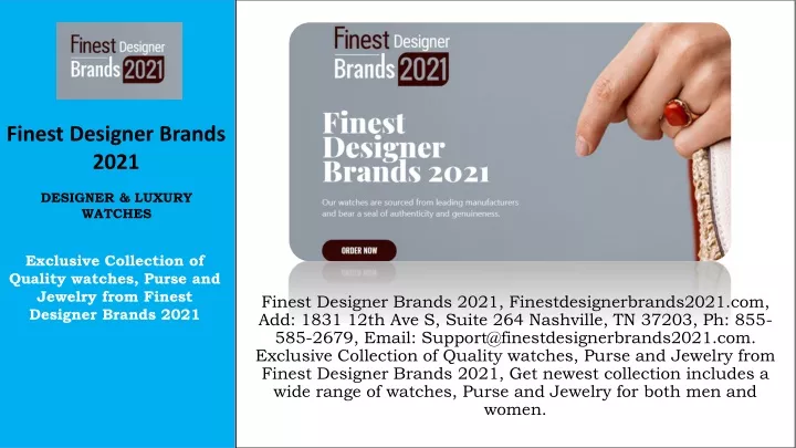 finest designer brands 2021