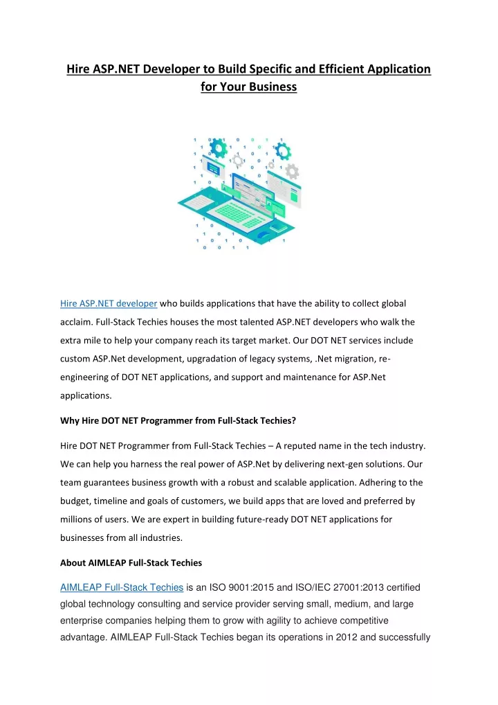 hire asp net developer to build specific