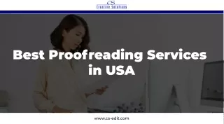 Best Proofreading Services in USA - Cs-Edit