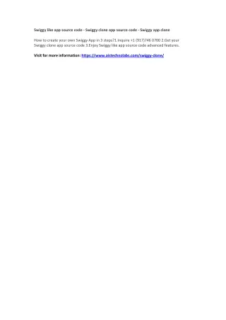 swiggy like app source code swiggy clone