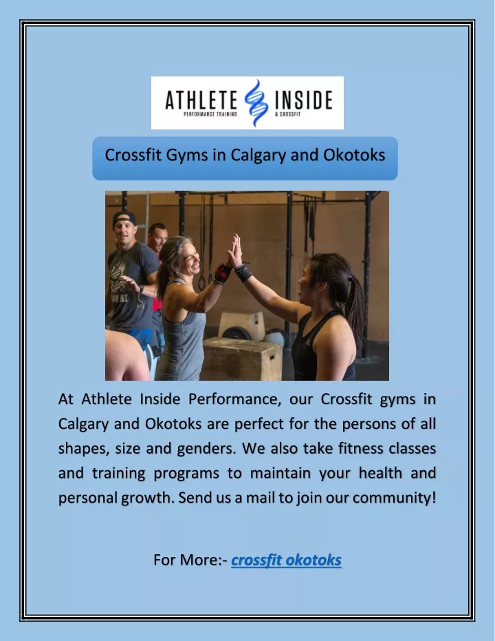 crossfit gyms in calgary and okotoks