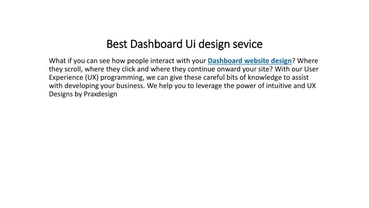 best dashboard ui design sevice