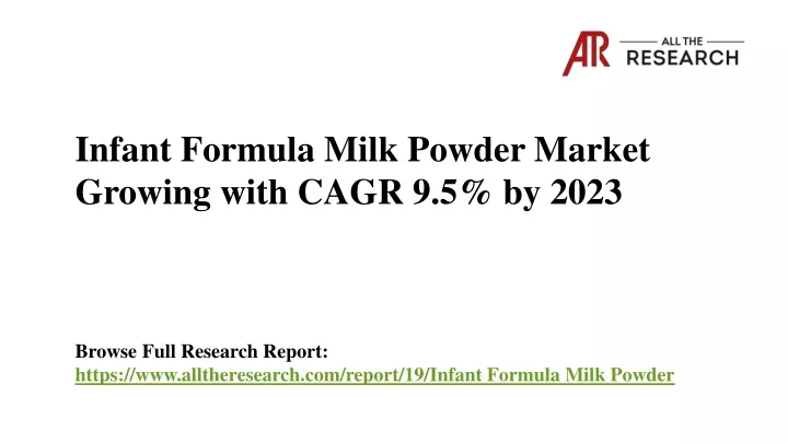 infant formula milk powder market growing with