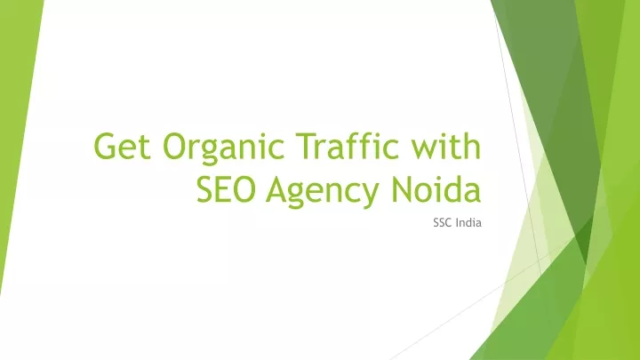 get organic traffic with seo agency noida